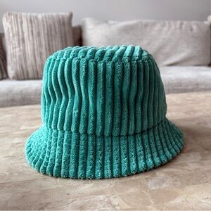 Vibrant Green velour bucket hat